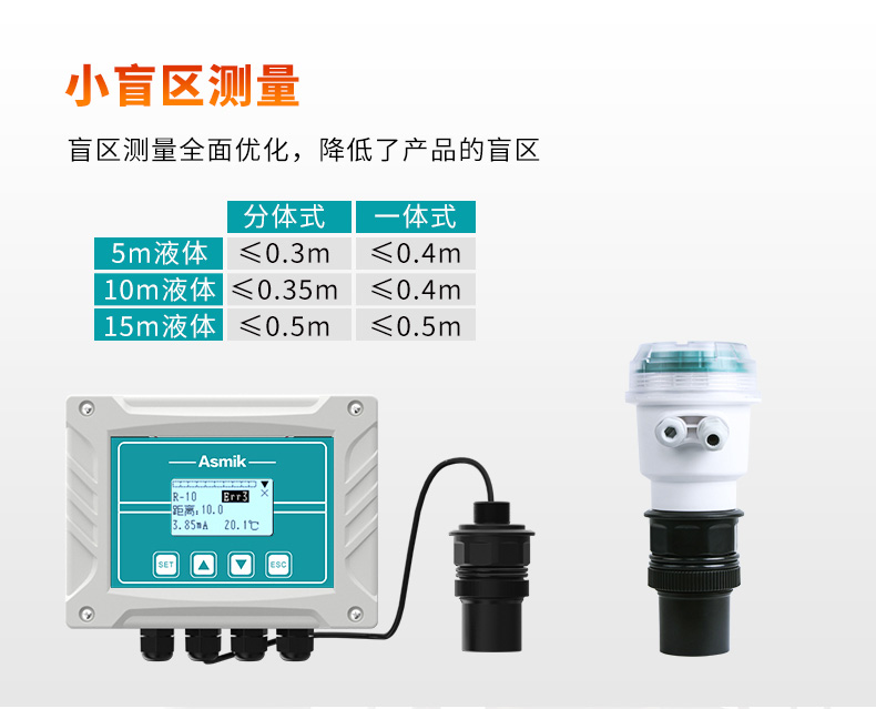 米科mik-uls-b分体式超声波液位/物位计小盲区测量