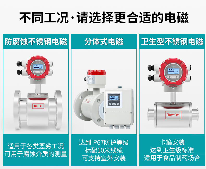 不同工况应该如何选择电磁流量计