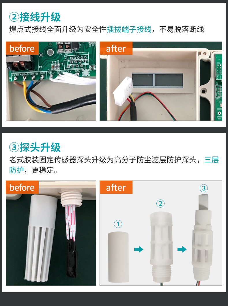 米科mik-th800壁挂式温湿度变送器接线升级