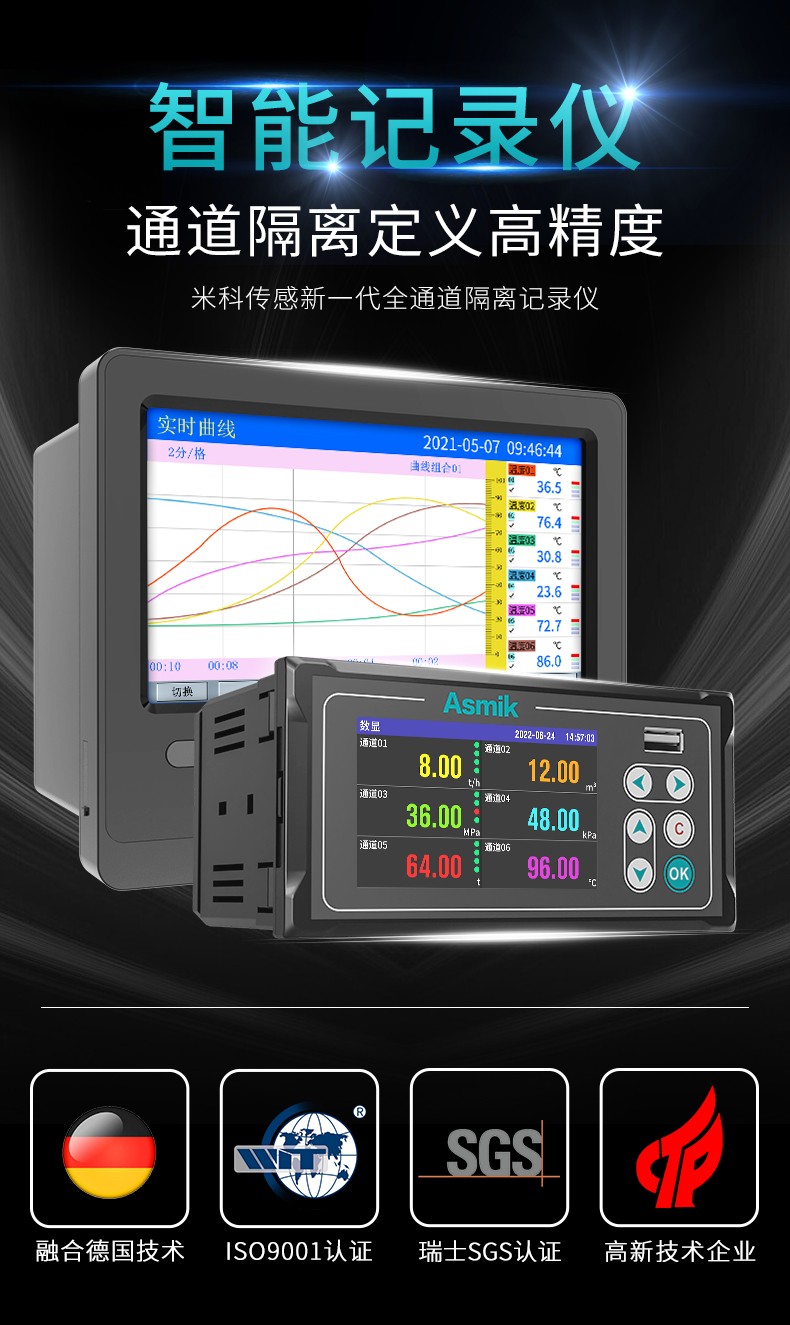 米科mik-r200t无纸记录仪产品